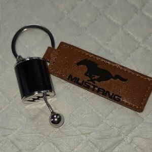Home Made Ford Mustang Brown and Black Keychainwith Shift Movment